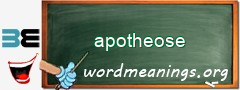 WordMeaning blackboard for apotheose